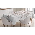 thumbnail image 1 of Ambesonne Compass Tablecloth Rectangular Table Cover, Retro Paint Splashes, 60"x90", Umber, 1 of 3