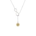 thumbnail image 2 of Delight Jewelry Goldtone Disc 1/2'' Number - 7 - Silver tone Elegant Infinity Lariat Necklace, 2 of 4