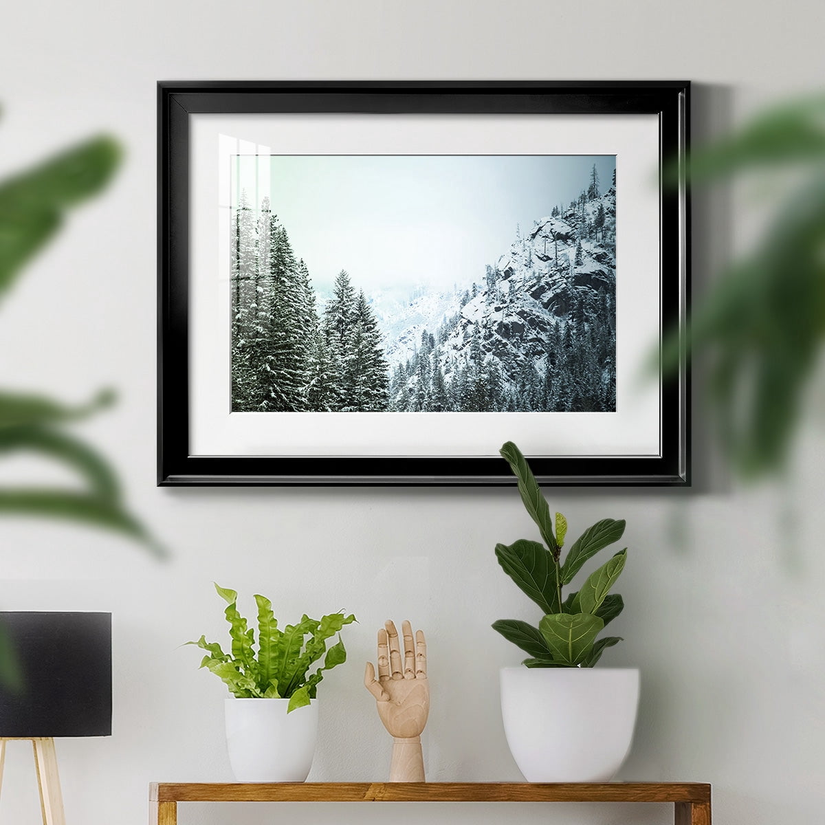 Snowfall in Cascadia II V1 Premium Framed Print - Ready to Hang