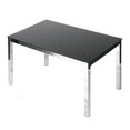 thumbnail image 3 of Better Home Products Elliott Tempered Glass Metal Dining Table in Chrome, 3 of 7