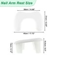 thumbnail image 4 of Unique Bargains Arm Rest for Nails Tech U Shaped with Detachable Brackets with Non-slip Pads Arm Rest Pillow White, 4 of 7