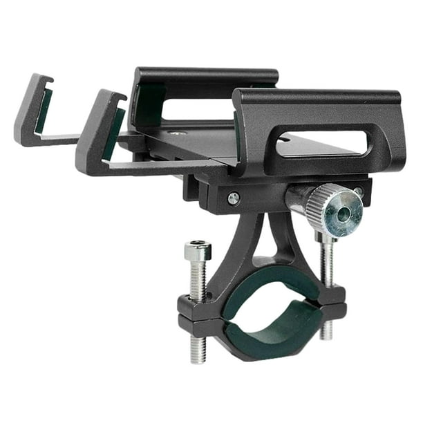 Soporte para teléfono móvil de bicicleta, soporte universal para teléfono móvil de motocicleta, aleación de aluminio, GPS Negro