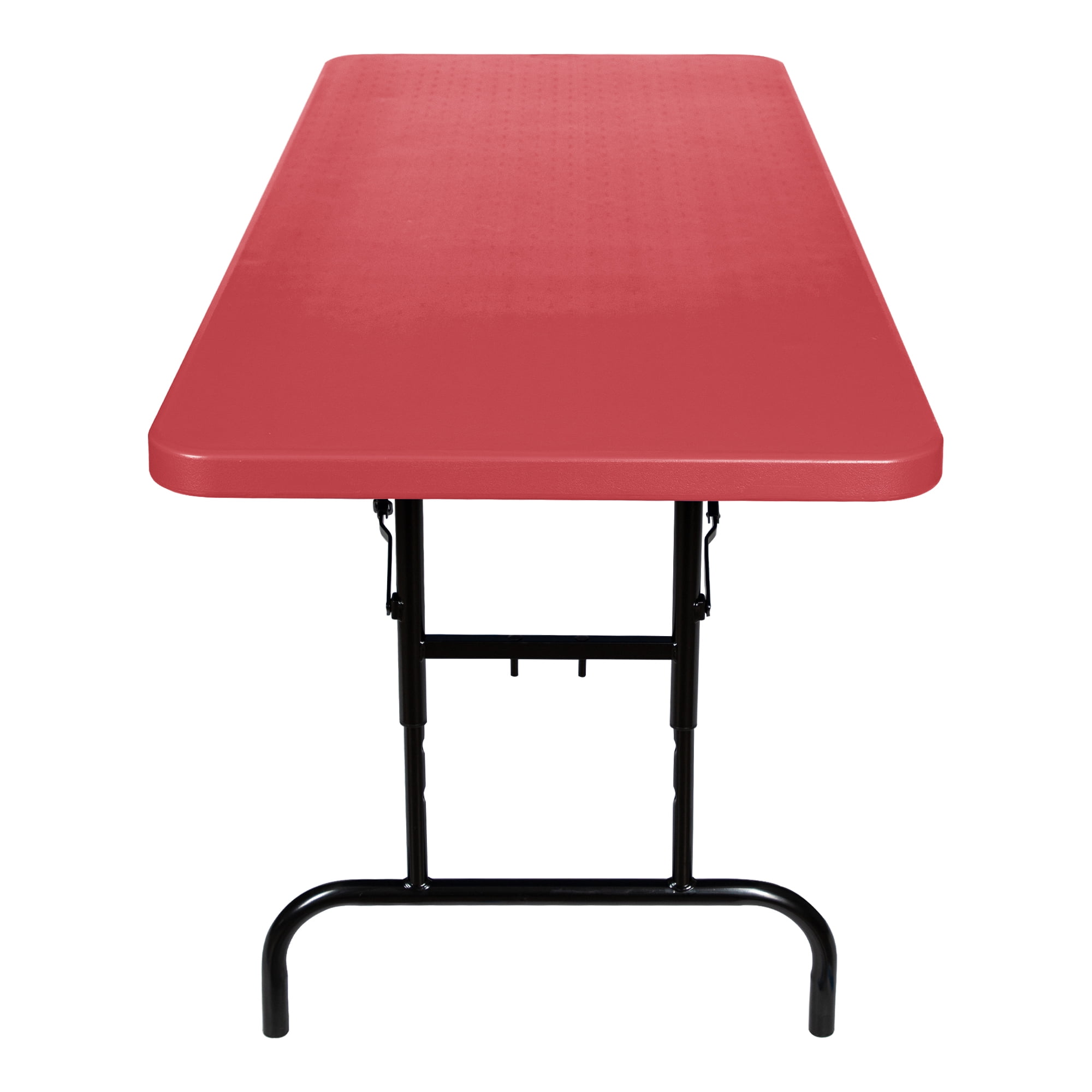 Hampden Furnishings Baldwin Collection Adjustable Folding Table 30"x72" Plastic/Steel, Red