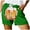 Green, variant on TSADFHJI Pleated Skirts for Women Short Women's Oktoberfest Pattern Shorts Casual Comfort Fit Elastic Waistband Summer Festival Fashion L White
