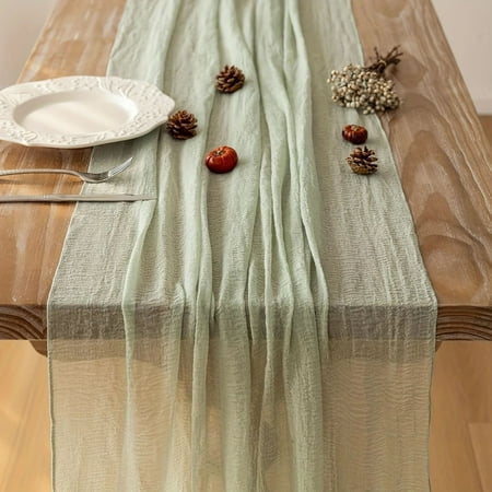 

Table Flag with Rough Edges Tassels Wrinkled Fabric New Cheese Cloth Wedding Western Tablecloth High-End Feeling Tablecloths Clearance