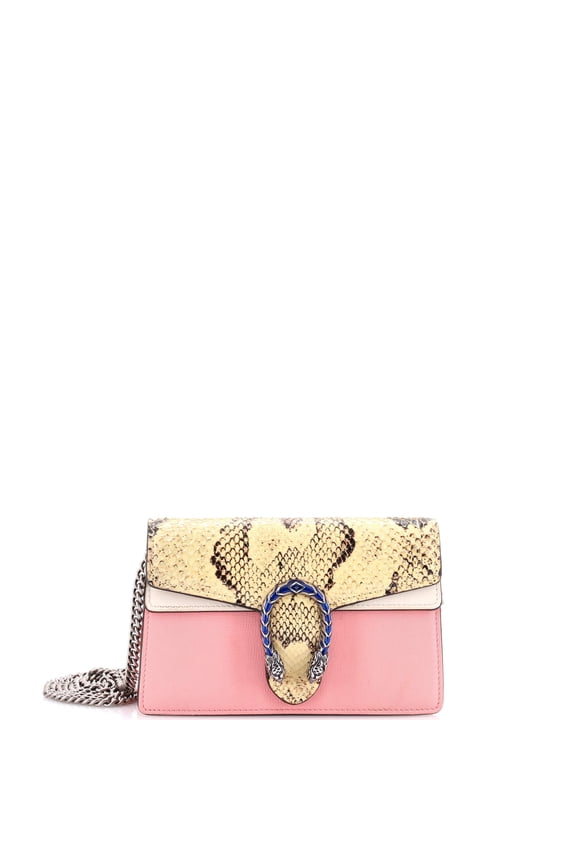 Pre-Owned Dionysus Bag Python and Leather Super Mini By Rebag