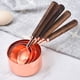 thumbnail image 2 of Utensilios de cocina Yuarrent Juego de 8 piezas Cucharas Medidoras Multifuncionales Dorado Acero Inoxidable Madera, 2 of 6