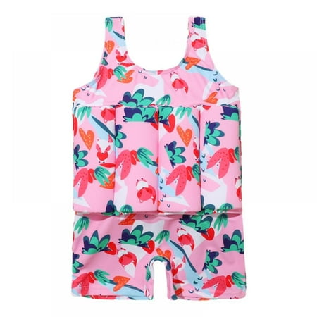 

Kid Toddler Boys Girls Floatation Swimsuit with Adjustable Buoyancy Baby Float Suit Swim Vest Swimwear Bathing Suit One Piece 2-5T