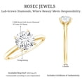 thumbnail image 6 of Rosec Jewels Lab Grown Diamond Engagement Ring 2 Carat - IGI Certified - E-VS1 Quality - Ready to Gift For Women, 10K Yellow Gold, US 5.50, 6 of 7