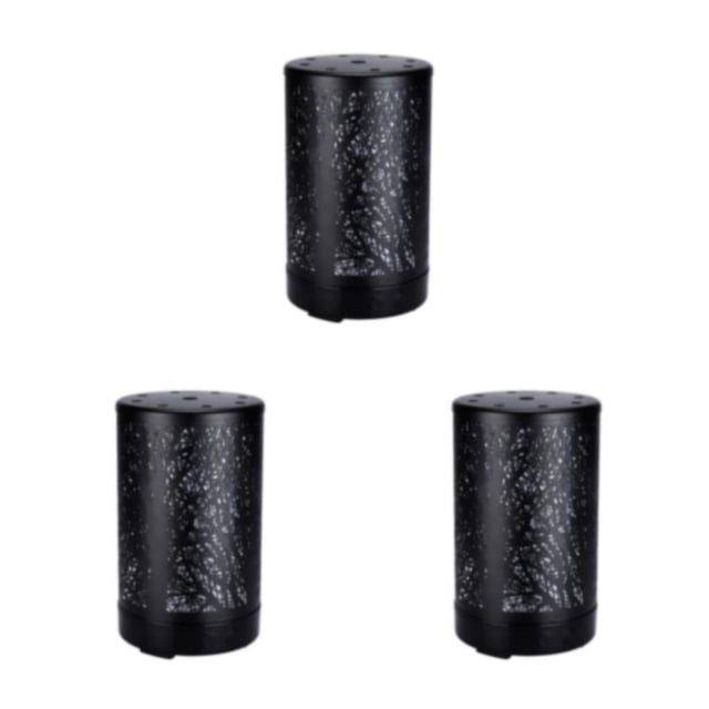 Injueey Quemador de aceite de metal para una fácil difusión de aceite esencial de aromaterapia Difusor de aceite esencial Base negra Type1 NO1