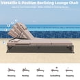 thumbnail image 4 of Danrelax Ensemble de 3 Pcs de Chaises Longues, Mobilier de Patio Extérieur Moderne avec Dossier Réglable et Table d'Appoint, Osier PE Durable, Coussins Résistants aux Intempéries, Beige, 4 of 9