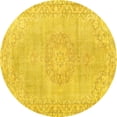 thumbnail image 1 of Ahgly Company Indoor Round Persian Yellow Traditional Area Rugs, 6' Round, 1 of 4