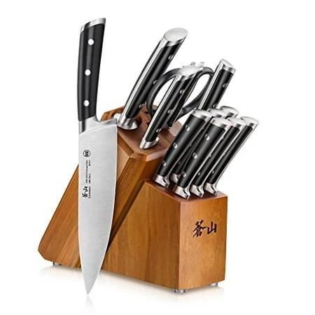 

Cangshan S Series 1023961 German Steel Forged 12-Piece Knife Block Set Acacia