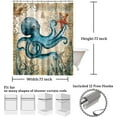 thumbnail image 5 of Rustic Shower Curtain Set Grey Floral Fabric Bath Curtain 12 Hooks Butterfly Daisy American Country Farm Style 72×72 Inches, 5 of 6