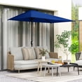 thumbnail image 2 of Outsunny Parasol Demi-Parasol Extérieur de Balcon 8 Pi Bleu Foncé, 2 of 10