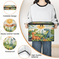 thumbnail image 3 of CURLYOOT Cartoon Dinosaur Jungle Tropical Storage Bins with Lid, Decorative Fabric Storage Boxes, Foldable Closet Shelf Organizer Baskets for Bedroom, Living Room, Home, 3 of 8