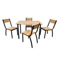 thumbnail image 1 of Set Comedor Top Living Mesa Rectangular + 4 Sillas Café y Negro, 1 of 9