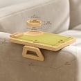 thumbnail image 3 of HOMCOM Couch Arm Tray with 360° Rotating Phone Holder, Clip-On Couch Tray, 3 of 10