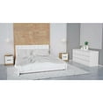 thumbnail image 2 of Milburn 3 Piece Bedroom Set, Asteria 6 Drawer Double Dresser + 2 Kaia Nightstands, White / Pine, 2 of 6