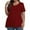 Wine T-Shirts for Women, variant on Olyvenn Stylish Plus Size Tops for Women Dressy Short Sleeve V Neck Shirts for Women Summer Tops for Women Solid Long Shirts Navy 10