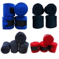 thumbnail image 4 of 9.8Ft 4Pcs Horse Leg Wraps Horse Leg Bandage For Horse Riding Show Perform Red, 4 of 7