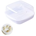 thumbnail image 3 of Vaporizador De Microondas Dureza Bollos Al Vapor De Arroz Con Tapa Calentamiento Y Mantenimiento Del Calor Utensilios De Vapor De Plástico Insípido Cocinar Al Vapor En Microondas Noticed HA017078-00, 3 of 7