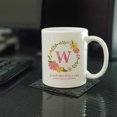 thumbnail image 2 of CTDream Personalized Teacher Coffee Mug Gift, W is for Mrs. Williams, A Very Special Teacher, Floral Design, 1-Pack, 2 of 4