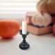 thumbnail image 4 of Candelabro geométrico redondo de metal forjado Adornos decorativos de escritorio Candelabro decorativo de metal forjado negro Tablero decorativo para velas, 4 of 7