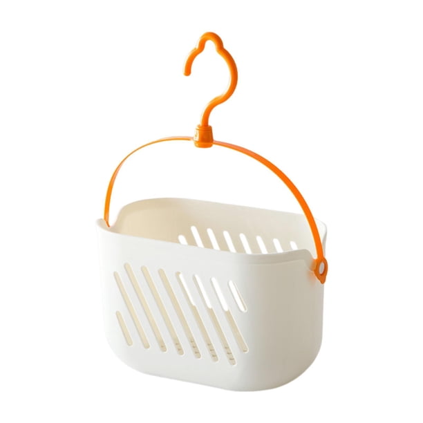Organizador de ducha colgante, soporte para champú y jabón con ganchos, cesta de almacenamiento, Blanco