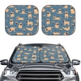 thumbnail image 2 of Gukieu French Bulldog Yoga Print Car Windshield Sun Visor, Foldable Anti-UV Car Sun Visor Suitable for Vans, Trucks Car Accessories-Small, 2 of 6