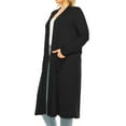 thumbnail image 2 of Women's Plus Size, Casual Long Open Front Drape Duster Sweater Cardigan, 2 of 6