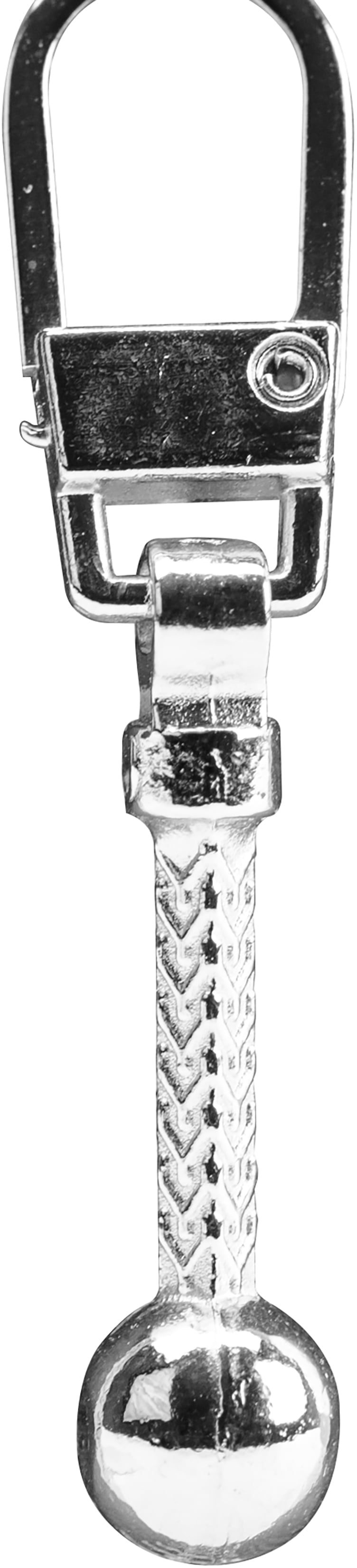 (3 pack) Coats & Clark Zipper Pulls, Metal, Silver Ball & Chain