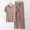 Khaki, variant on TMOYZQ Women's Loungewear Sets 2 Piece Pajama Sets Matching Outfits T-shirt Long Pants Solid Color Soft Lounge Set Sweatsuits