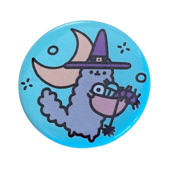 Pusheen Stormy Witch Facebook Cat 1 1/4″ Pin Hot Topic Exclusive