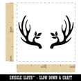 thumbnail image 2 of Deer Antlers Plant Detail Self-Inking Rubber Stamp Ink Stamper - Black Ink - Small 1 Inch, 2 of 7