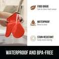 thumbnail image 6 of GORILLA GRIP Heat Resistant Durable Silicone Oven Mitts, BPA-Free Protective Grilling Potholders, Soft Cotton Lining, Flexible Waterproof Cooking Mitt Set, Kitchen Home Essentials, 12.5x8.3, Coral, 6 of 10