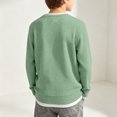 thumbnail image 3 of Abcomgle Boys Shirts Long Sleeve 7-8 Crewneck Fall Shirts for Kids Boys Waffle Basic Top for Boys Essential Fake Two Piece Boys Tee Tops, 3 of 3