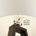 thumbnail image 5 of Possini Euro Design Woodwork 30" Tall Open Base Large Mid Century Modern End Table Lamp Black Finish Finish Single Living Room, 5 of 9