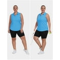 thumbnail image 5 of YIRUIYA Women Plus Size Sleeveless Racerback Golf Polo Shirts Lapel Collar Athletic Tank Tops, 5 of 7
