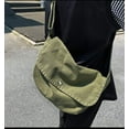 thumbnail image 5 of Kukuzhu Japanese Grunge Hobo Canvas Crossbody Bag for Women Hippie Punk Harajuku Purse Academic Aesthetic Large Messenger Bags (black), 5 of 6