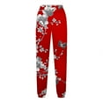 thumbnail image 5 of Ruimatai Women's Casual Color Block Printed Jogger Pants with Drawstring, Loose Fit Comfort Fleece Lounge Pants for Everyday Wear, 5 of 5