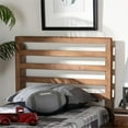 thumbnail image 3 of Baxton Studio Akemi Modern and Contemporary Ash Walnut Finished Wood Twin Size Headboard, 3 of 6