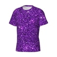 thumbnail image 3 of Rocae Purple Glitter for Men's Moisture-Wicking Crew Tee - T-Shirt for Sports, Outdoor Activities, and Casual WearXX-Large, 3 of 9