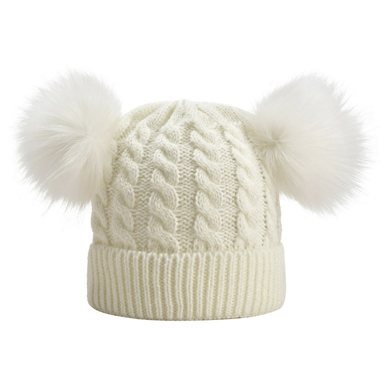 Discount! Fdelink Kids Winter Hat Toddler Knitted Pom Beanie Hat