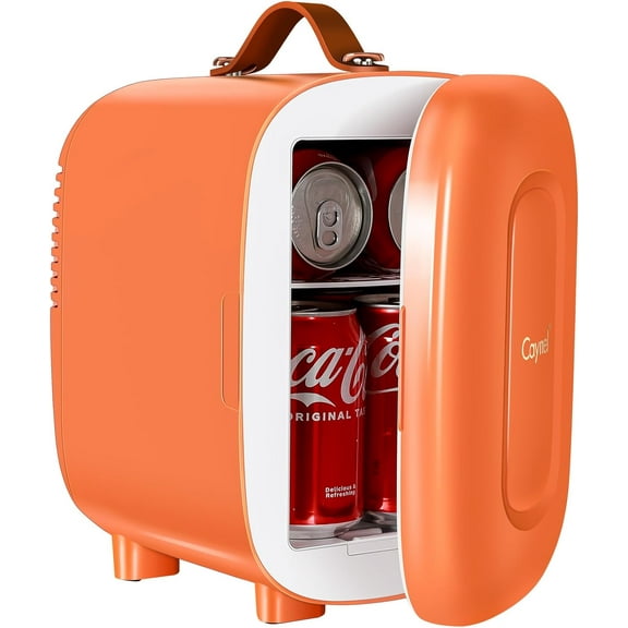 Caynel Portable 6-can 5L Eco-Friendly Retro Mini Fridge Orange