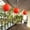 Red, variant on Paper Lanterns, Traditional Style Decorative Lights for Indoor and Outdoor Use, Easy to Hang with Soft Glow and Foldable for Storage