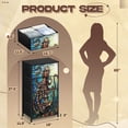 thumbnail image 3 of Stained Glass Style Dresser for Bedroom with 4 Storage Drawers Vibrant Aquatic Life Octopus Dressers Chest of Drawers Steel Framed Fabric Closet Organizers for Nursery Entryway Housewarming Gift, 3 of 8