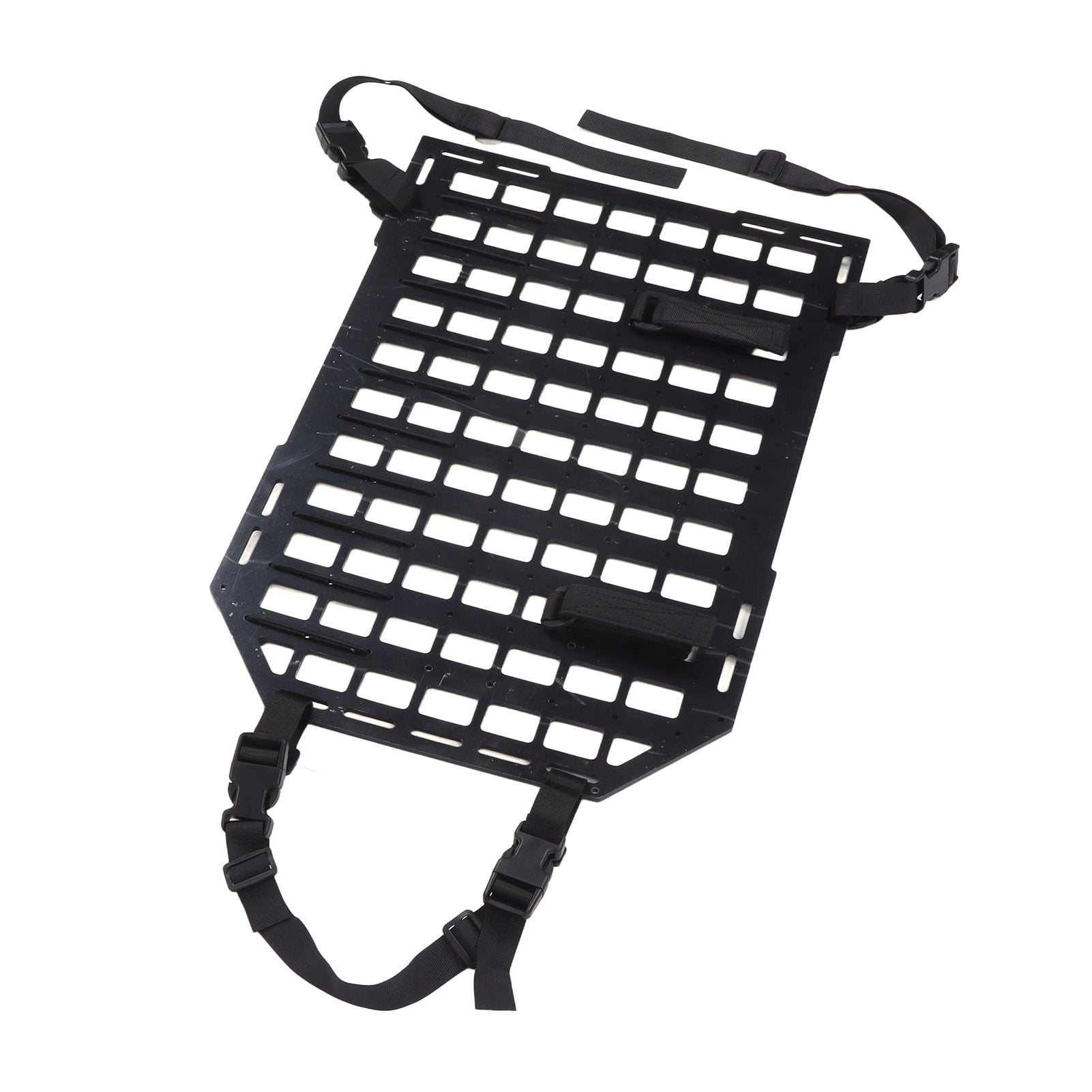 Rupoun Rigid Black Molle Backseat Car Organizer Insert Panel with Fastening Straps for Cars SUVs Heavy Duty Tactical Auto Clutter Catcher 21.65 inches / 53.98 cm Length