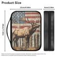 thumbnail image 5 of FKELYI American Flag Grunge Elk Print Bible Cover for Women Men PU Leather Book Cover with Handle Zippered Bible Case Church Bible Bag for Prayer Christian Outdoor Study, 5 of 6