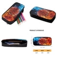 thumbnail image 3 of XYZCANDO Vintage Fire Basketball Print Book Bag Set for Student Backpack with Lunch Bag and Pencil Case Large Capacity Rucksack Daypack Washable Schoolbag for Boys Girls, 3 of 4